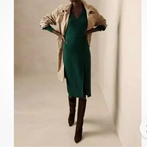Banana Republic Netta Ribbed Wrap Dress